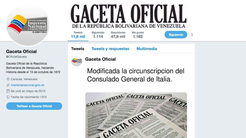 Modificada la circunscripción del Consulado General de Italia