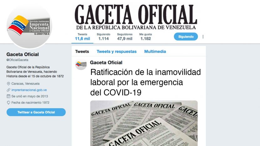 Ratificación de la inamovilidad laboral por la emergencia del COVID-19 │  Acceso a la Justicia